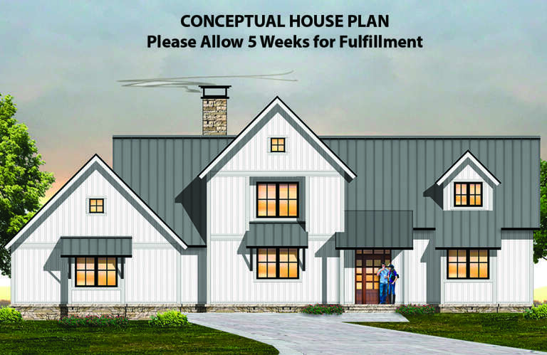 Modern Farmhouse House Plan #8504-00148 Elevation Photo