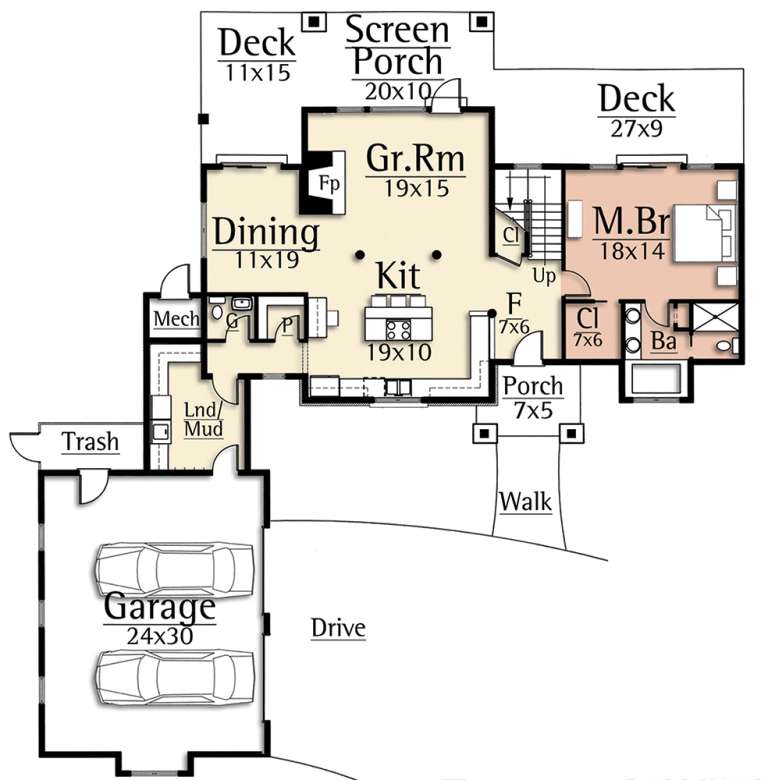 House Plan House Plan #19655 Drawing 1