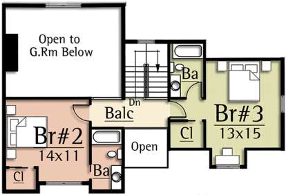 Second Floor for House Plan #8504-00149