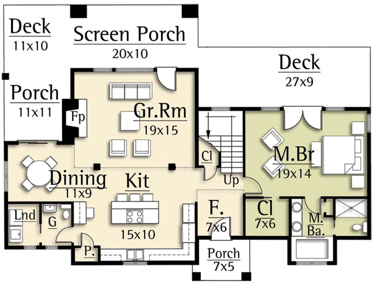 Main Floor  for House Plan #8504-00150