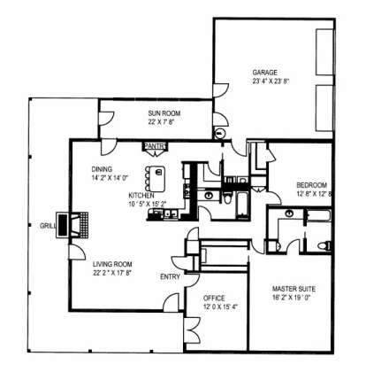 Floorplan for House Plan #039-00525
