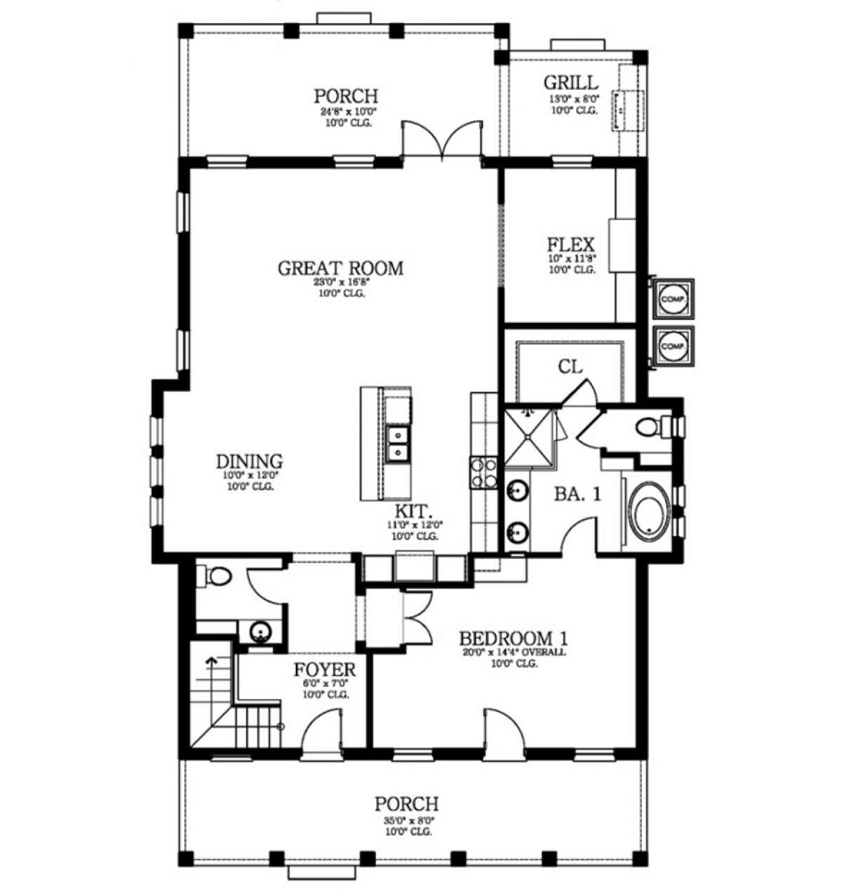 Main Floor  for House Plan #3978-00038