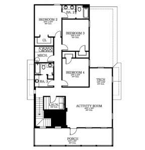 Second Floor for House Plan #3978-00038