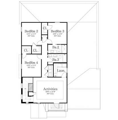 Second Floor for House Plan #3978-00041