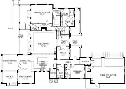 Main Floor  for House Plan #3978-00043
