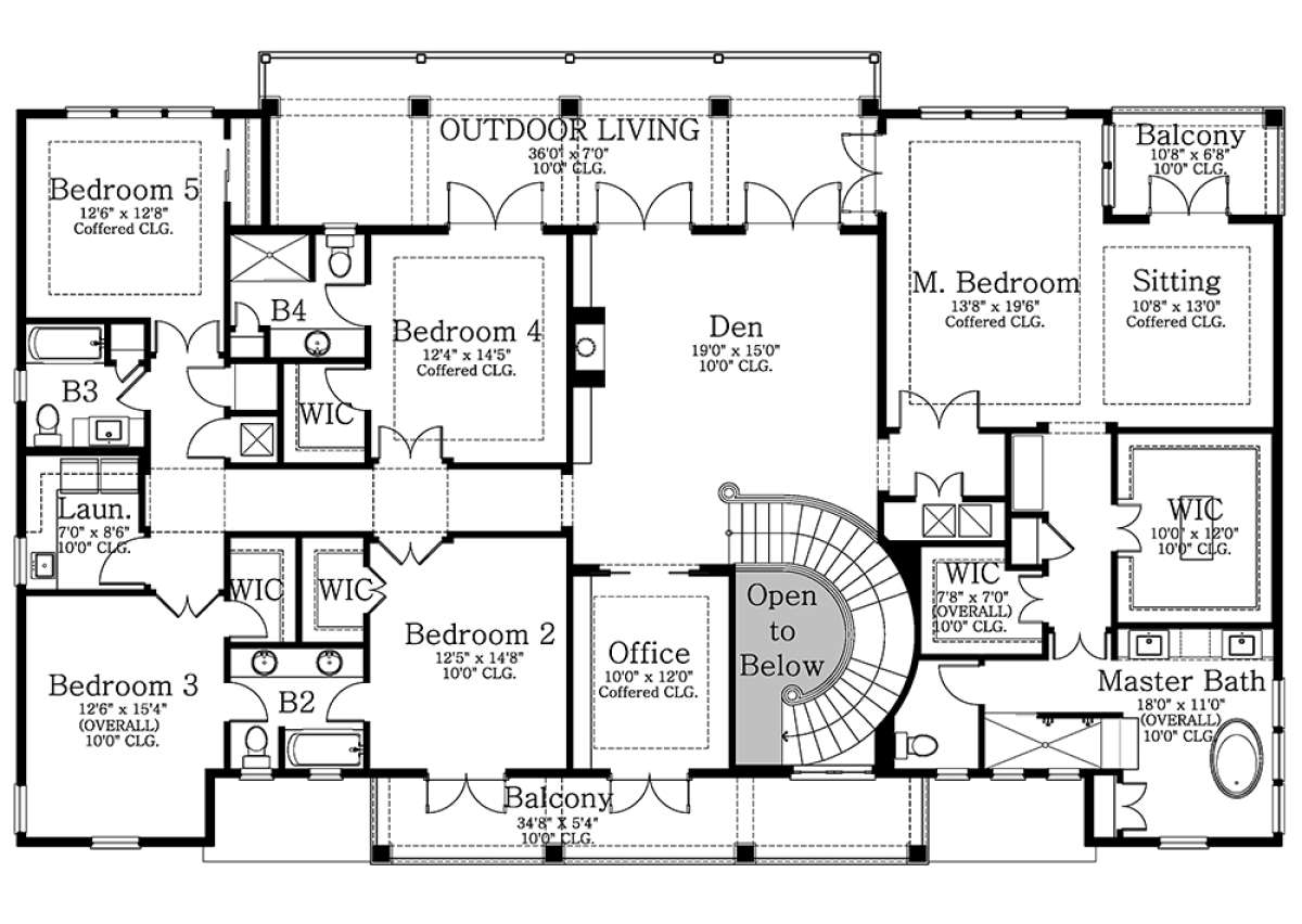Second Floor for House Plan #3978-00045