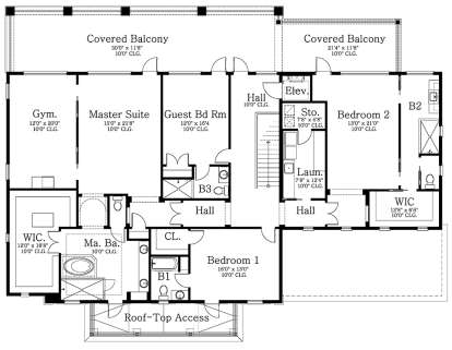 Second Floor for House Plan #3978-00046