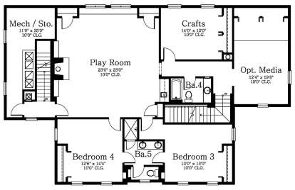 Second Floor for House Plan #3978-00048