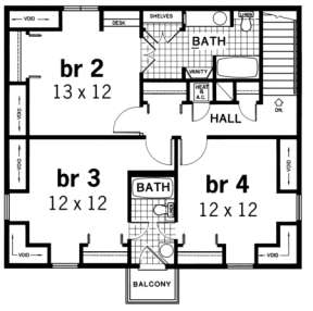 Floorplan 2 for House Plan #048-00178