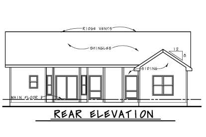 Ranch House Plan #402-01542 Elevation Photo