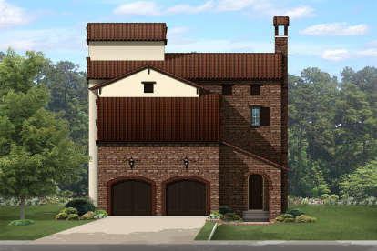 European House Plan #3978-00058 Elevation Photo