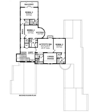 Second Floor for House Plan #3978-00062