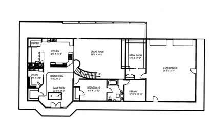 First Floor for House Plan #039-00527