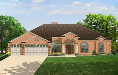 Florida House Plan #3978-00069 Elevation Photo