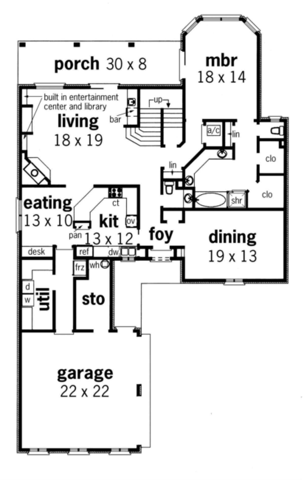 Floorplan 1 for House Plan #048-00179