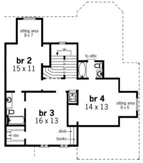 Floorplan 2 for House Plan #048-00179