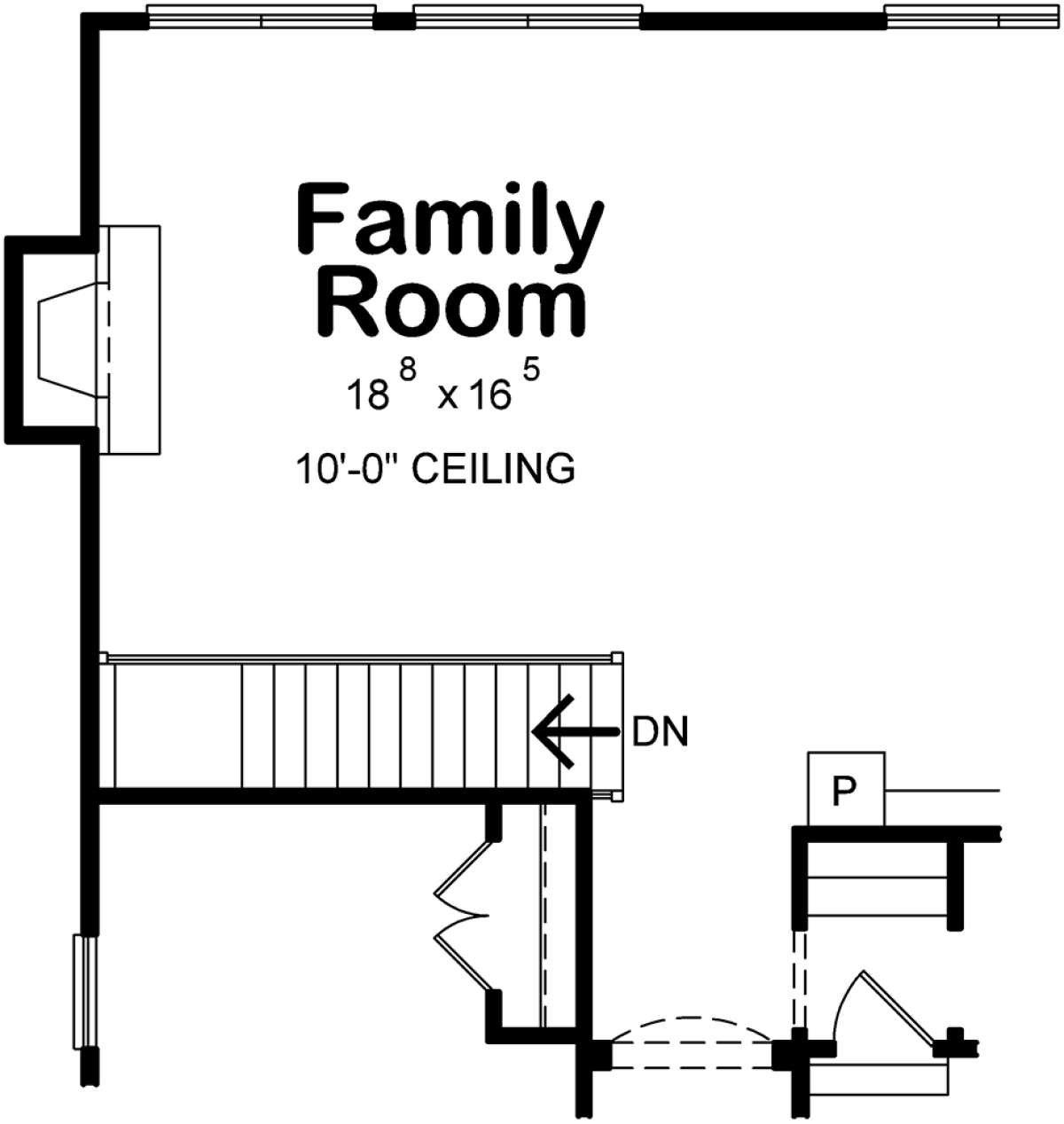 Family Room/Optional Basement Stairs for House Plan #402-01543