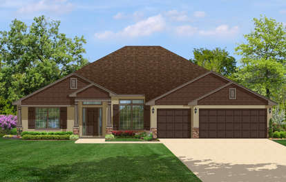4 Bed, 3 Bath, 2508 Square Foot House Plan - #3978-00080
