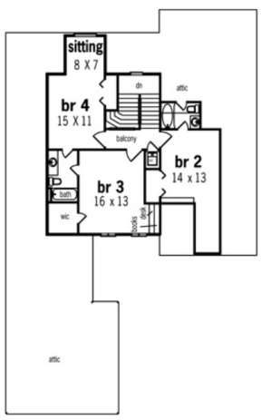 Floorplan 2 for House Plan #048-00180