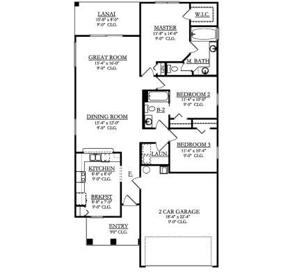 Main Floor  for House Plan #3978-00089