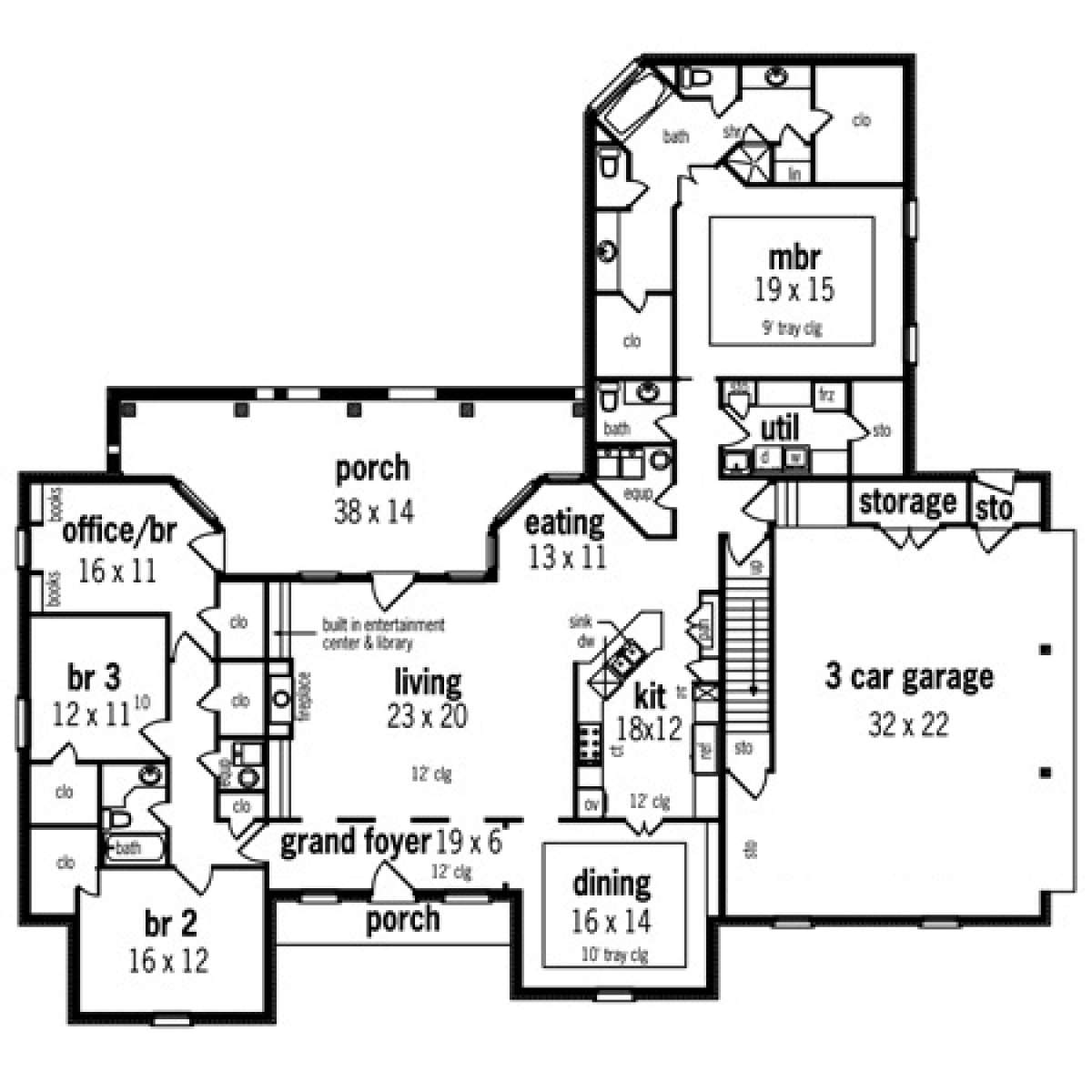 Floorplan 1 for House Plan #048-00181