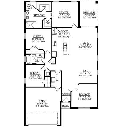 Main Floor  for House Plan #3978-00095