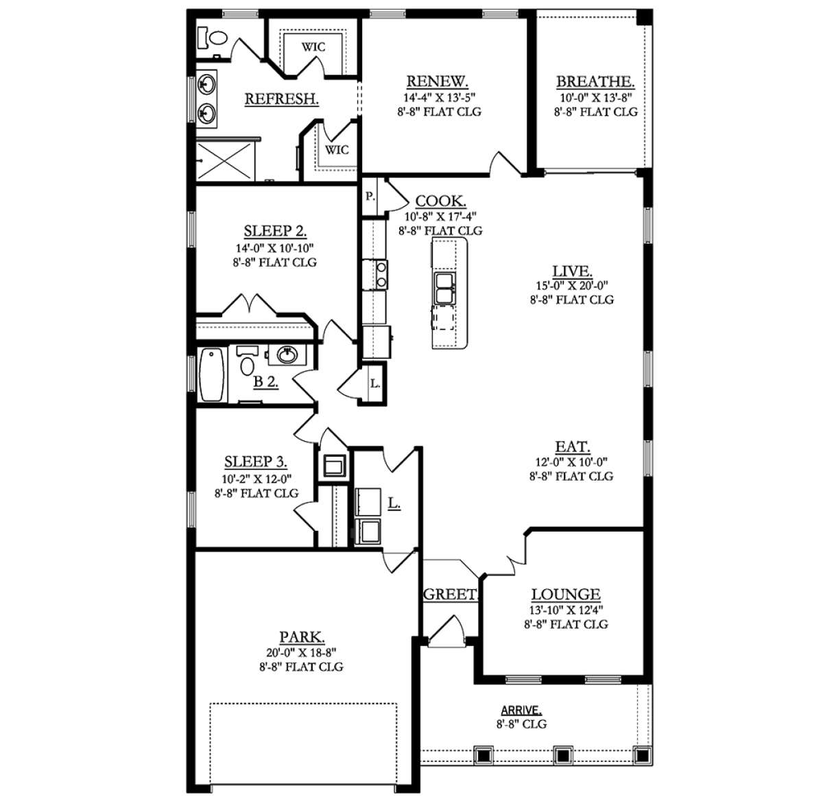 Main Floor  for House Plan #3978-00096