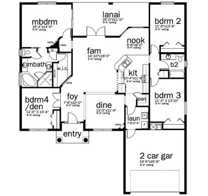 Main Floor  for House Plan #3978-00100