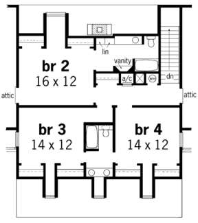 Floorplan 2 for House Plan #048-00182