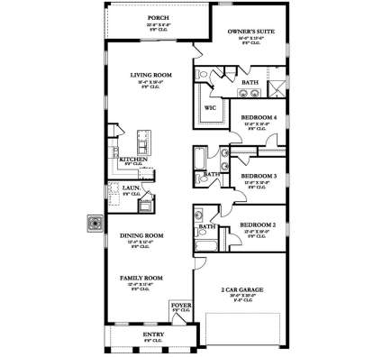 Main Floor  for House Plan #3978-00102