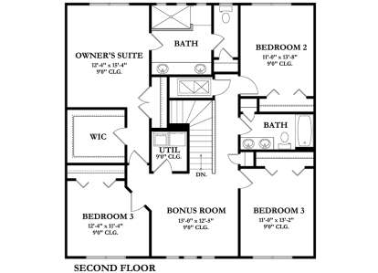 Second Floor for House Plan #3978-00108