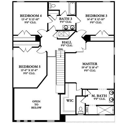 Second Floor for House Plan #3978-00109