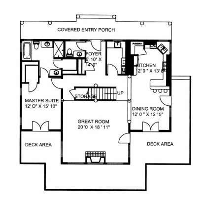 First Floor for House Plan #039-00528