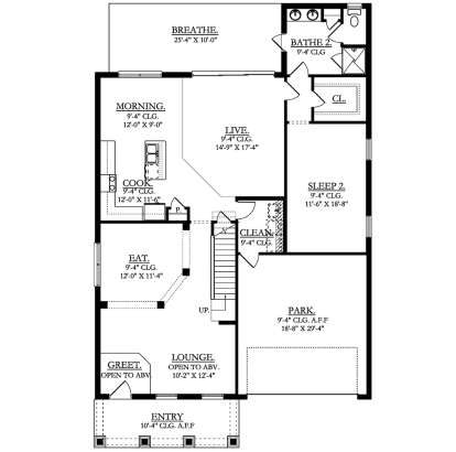 Main Floor  for House Plan #3978-00111