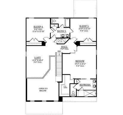 Second Floor for House Plan #3978-00111
