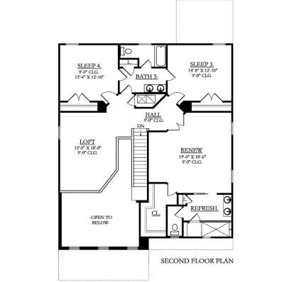 Second Floor for House Plan #3978-00112