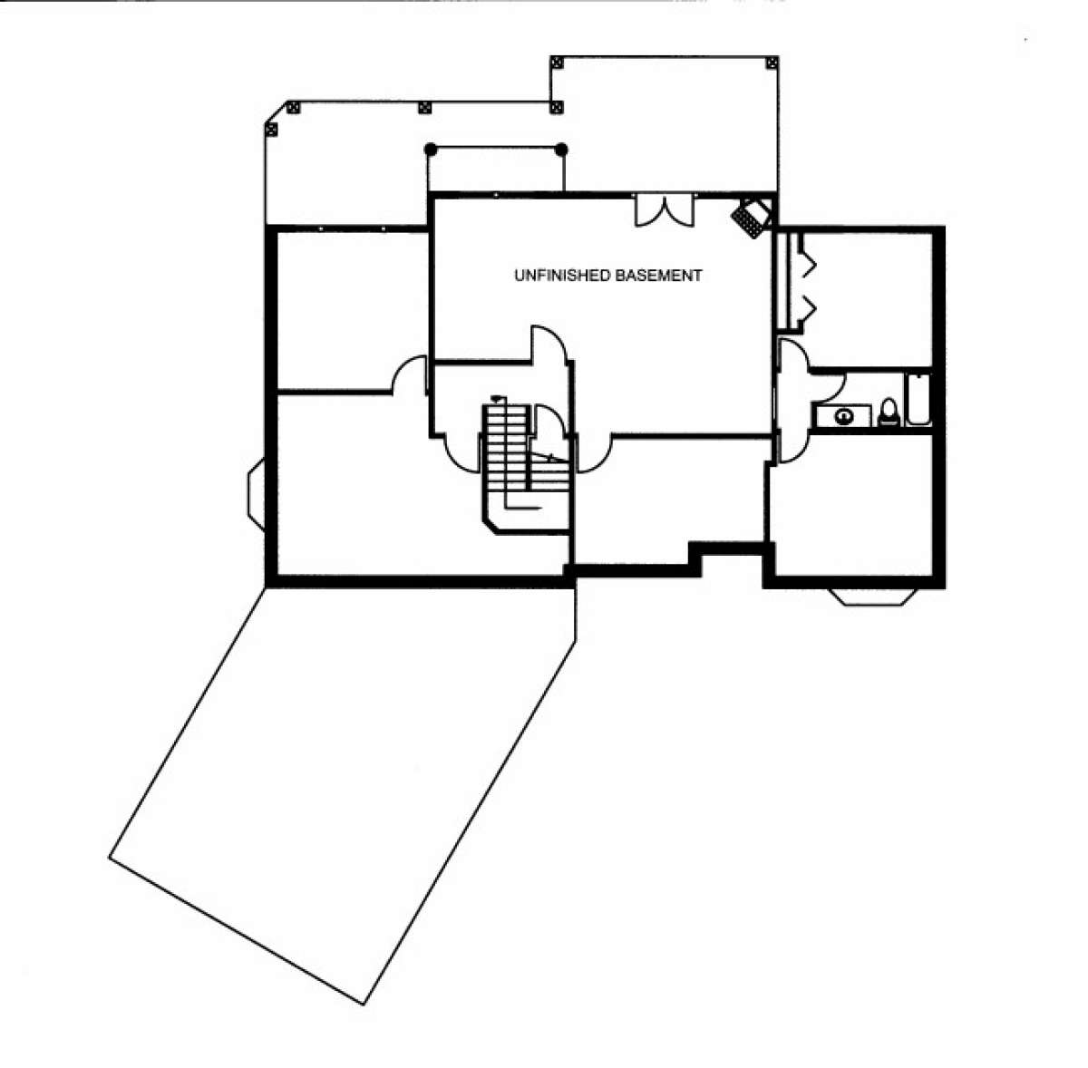 Basement Floor for House Plan #039-00529