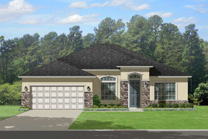 European House Plan #3978-00134 Elevation Photo