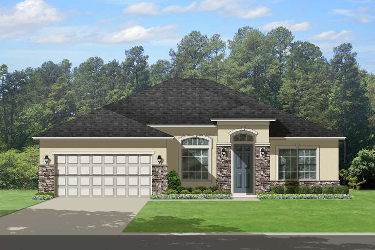 European House Plan #3978-00134 Elevation Photo
