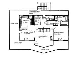 First Floor for House Plan #039-00530