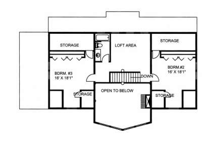 Second Floor for House Plan #039-00530