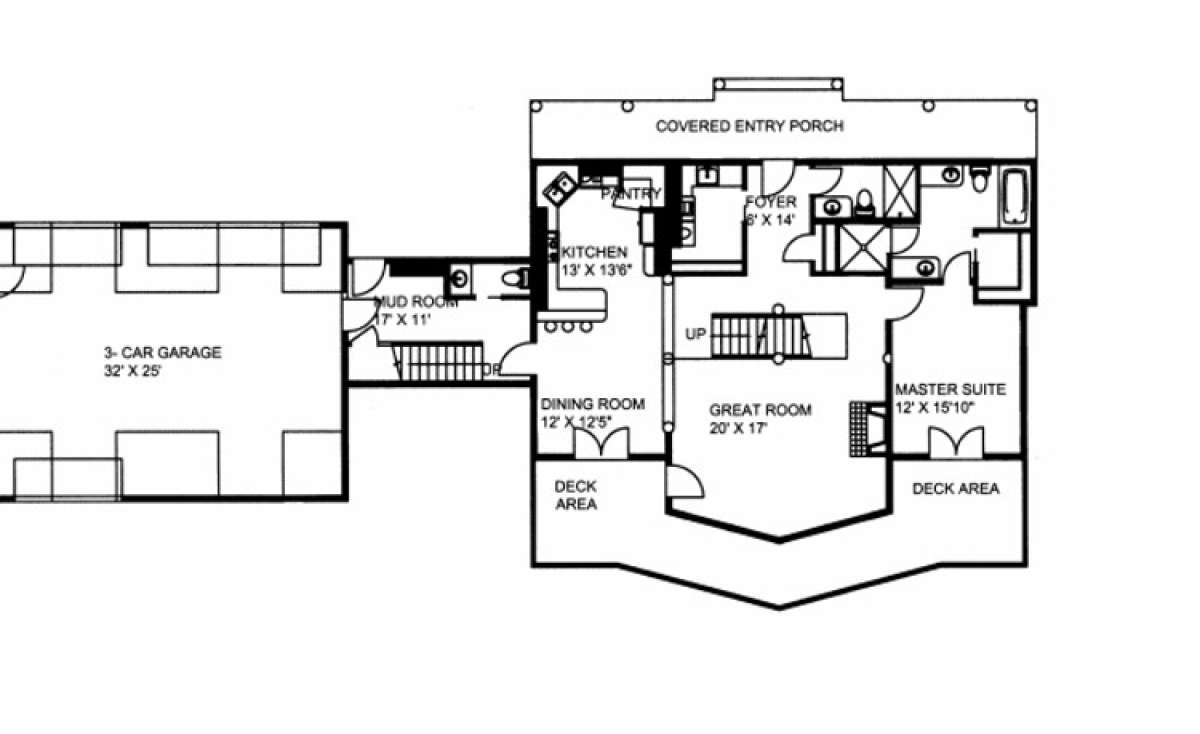 First Floor for House Plan #039-00531