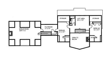 Second Floor for House Plan #039-00531