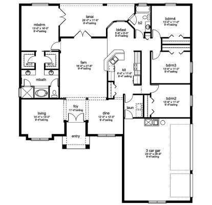 Main Floor  for House Plan #3978-00148
