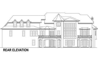 European House Plan #4195-00030 Elevation Photo
