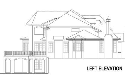 European House Plan #4195-00030 Elevation Photo