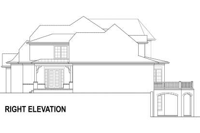 European House Plan #4195-00030 Elevation Photo