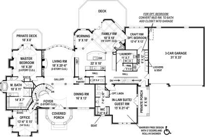 Main Floor for House Plan #4195-00030