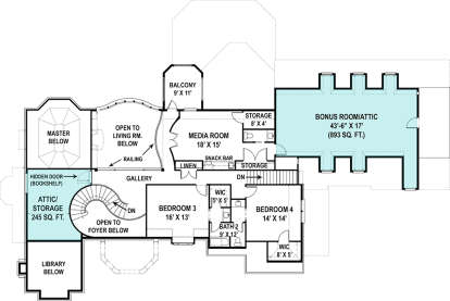 Second Floor for House Plan #4195-00030