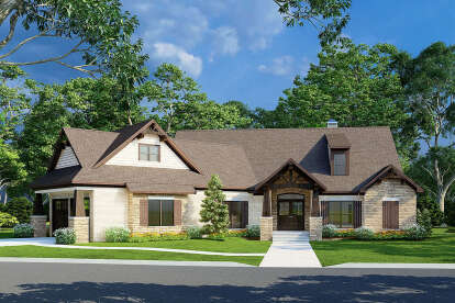 Craftsman House Plan #110-01057 Elevation Photo